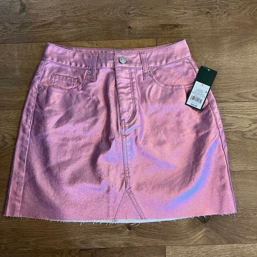 Wild Fable Shiny Pink Mini Skirt